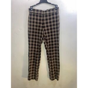 Nordstrom Rack Academia Corp Classic Plaid Pull On Trousers Stretch Straight Leg